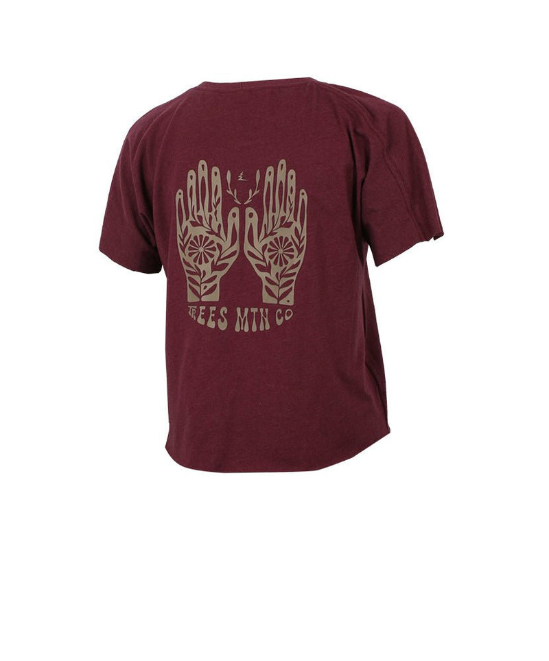 Chandail Cropped Manches Courtes pour Femme in TMA-049WC-SS by TREES Mountain Apparel