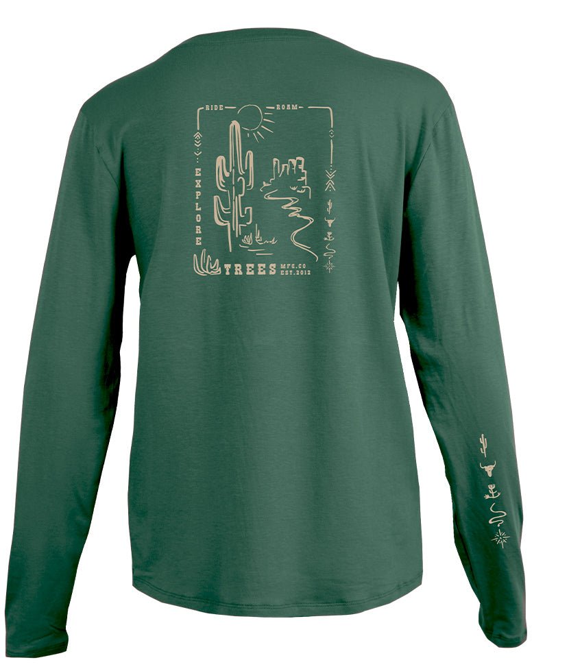 Chandail de Vélo Tencel EXPLORE Manches Longues pour Femme in TMA-265.11WC.LS-S-P by TREES Mountain Apparel