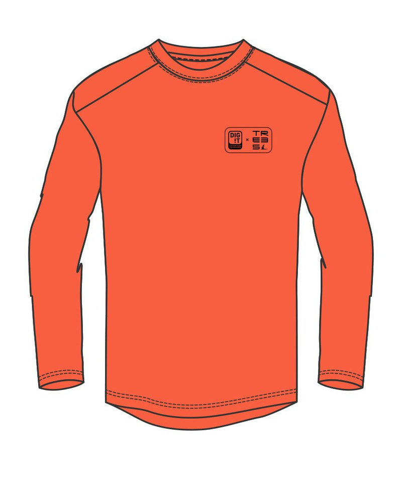 T-Shirt Manches Longues pour Homme DIG !T x TREES - Trail Builder Edition in DIG.540.U.12.OR by TREES Mountain Apparel