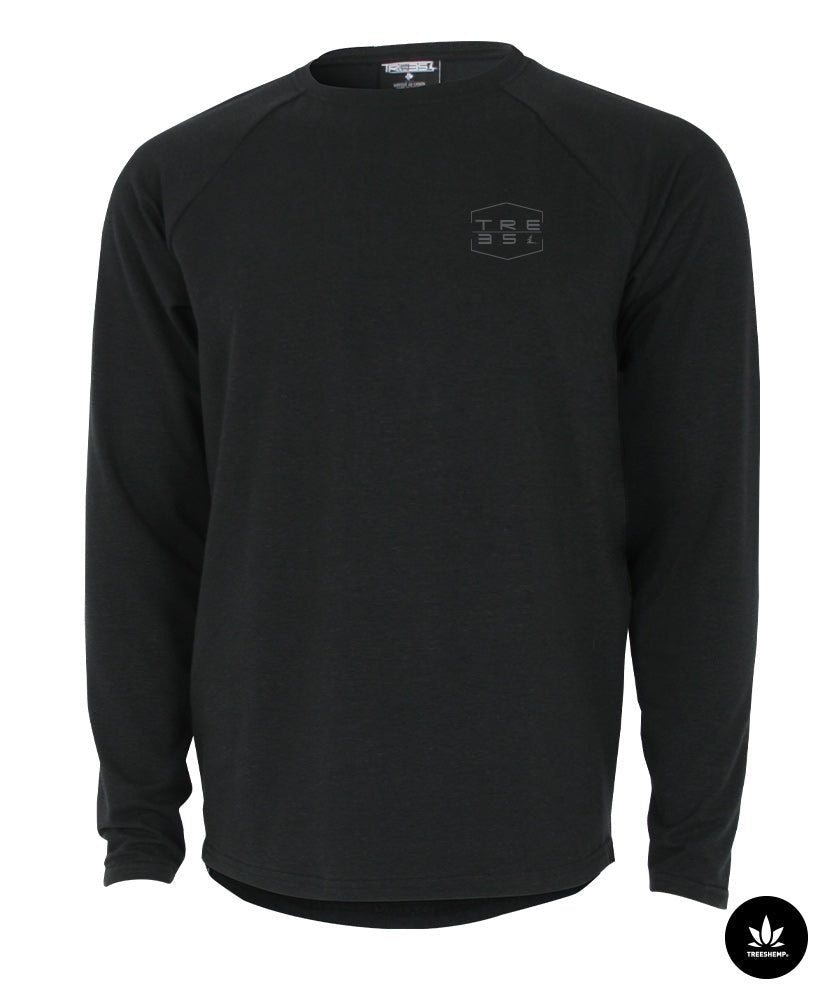 Chandail Chanvre L/S HIGHER | Homme | Noir in TMA-253.9MC by TREES Mountain Apparel