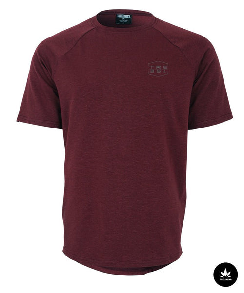 Chandail Chanvre S/S HIGHER | Bordeaux in TMA-253MC by TREES Mountain Apparel
