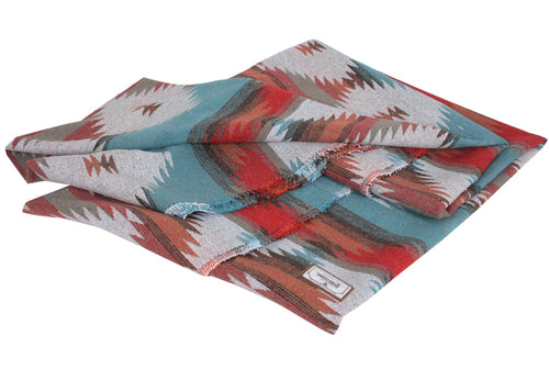 COUVERTURE WILDFIRE | Bleu/Rouille in TMA-095A by TREES Mountain Apparel
