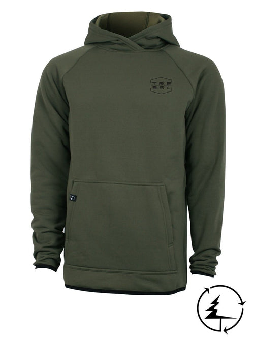 Hoodie en Laine Polaire TRAILHEAD | Olive in TMA-144.9MC-UP by TREES Mountain Apparel