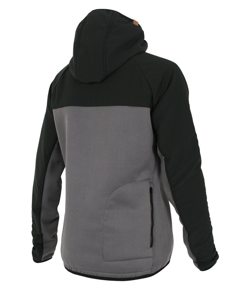 Hoodie Isolé DRIFT | Noir/Gris in TMA-246WC by TREES Mountain Apparel
