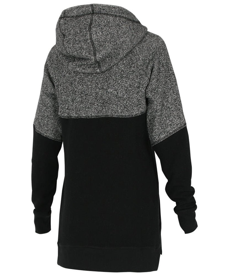 Hoodie Tunique MTN | Noir/Gris Heather in 143.2WC by TREES Mountain Apparel