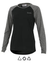 Maillot de Vélo L/S Mérinos THE ONE | Noir/Charcoal in TMA-255.7WC-LS by TREES Mountain Apparel