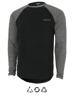 Maillot de Vélo L/S Mérinos THE ONE | Noir/Charcoal in TMS-253.2MC-LS by TREES Mountain Apparel