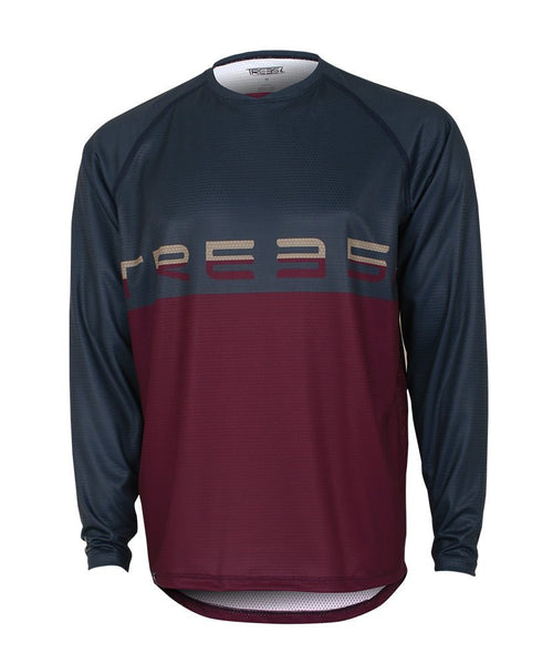 Maillot de Vélo SWITCHBACK FLOW | Bordeaux/Midnight in TMA-237.8MC by TREES Mountain Apparel