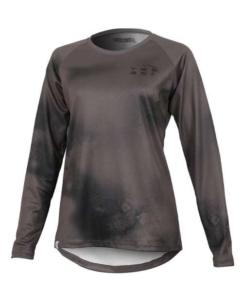 Maillot LS GRAVITY | Femme | Mocha/Noir in TMA-337.9WC by TREES Mountain Apparel