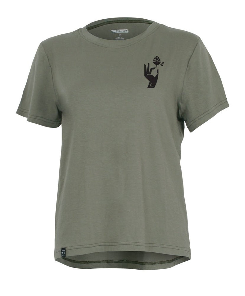 T-Shirt HOPS TENCEL | Lt Moss | Femme in by TREES Mountain Apparel