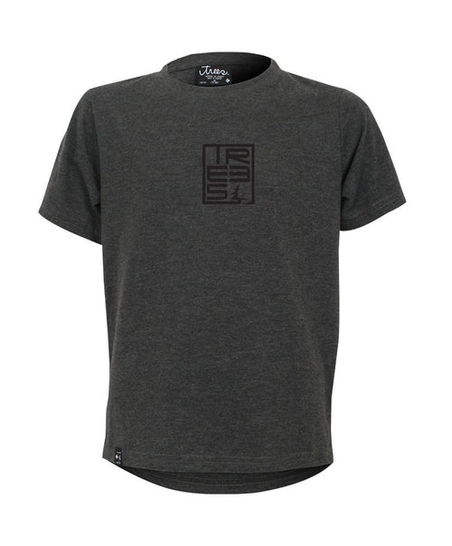 T-Shirt Jr TREES | Charcoal/Noir in TMA-140YC by TREES Mountain Apparel